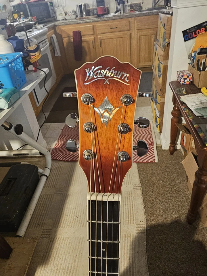 WASBURN ACOUSTIC-ELECTRIC GUITAR - Image 2 of 4