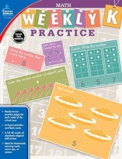 Math, Grade K Weekly Practice 