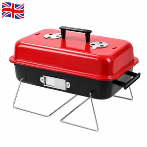 Table Top BBQ Portable Lava Rock Barbecue Grill Camping Caravan Motorhome