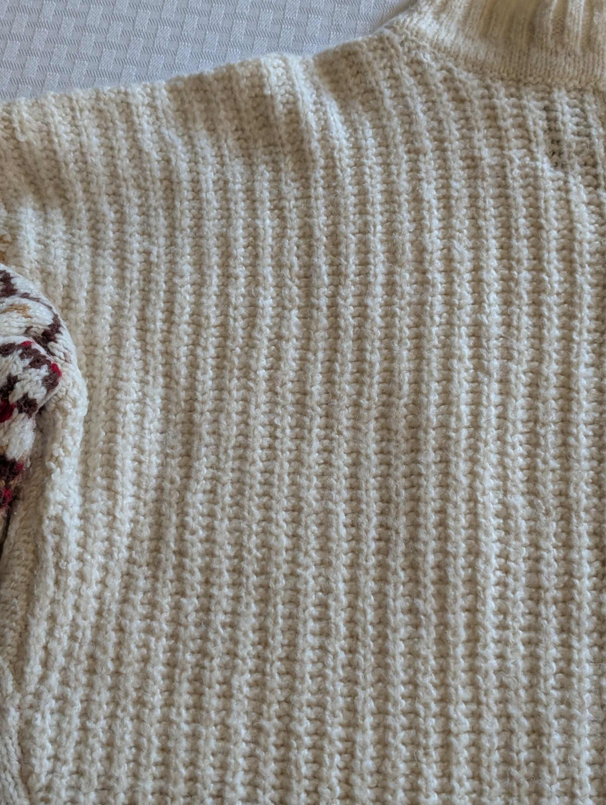 American Eagle Patchwork Fair Isle Snowflake Cabl… - image 13