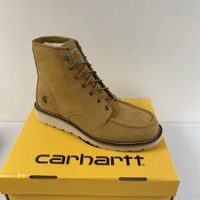 *New Carhartt Women's 6" Moc Toe Wedge Boot Harvest Gold FW6075-W Size 11M