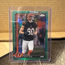 2025 Topps Chrome Football Andrei Iosivas #60 Football Leather Green /99