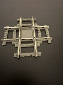 LEGO 4519 Rail Crossing Track 32087c01 76049 For 9V Train 4558 4551 Dark Gray