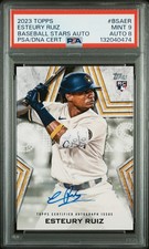 2023 TOPPS BASEBALL STARS AUTOS #BSAER ESTEURY RUIZ PSA 9 AUTO 8