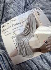 CHOSHOME Cooling Throw Blanket Blankets 50" x 70" for Hot Flashes Blue FREESHIP