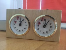 BHB Schachuhr, Holzgehäuse, 1980er Jahre, Made in Germany, NEU