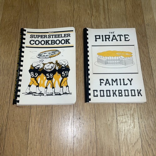 Super Steeler & Pittsburgh Pirates Family Cookbook 50 Seasons Lot Of 2