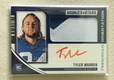 Tyler Warren RPA 06/25 - 2025 Rookies & Stars Freshman Orientation Prime #FO-TWN