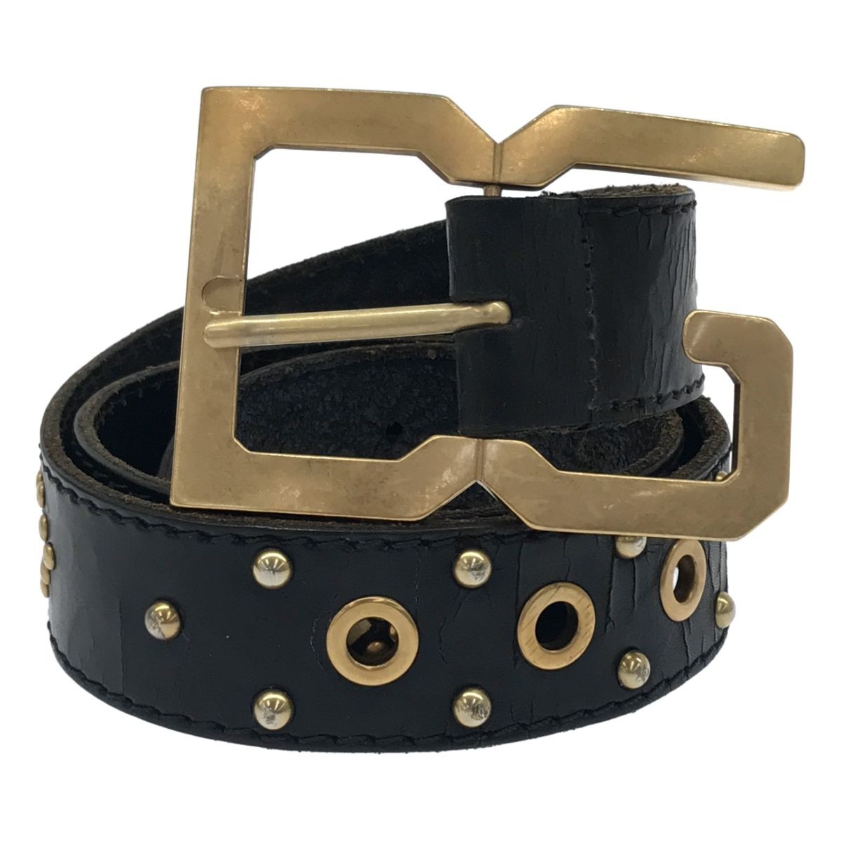 Dolce&Gabbana Python Leather Combination Studded … - image 1