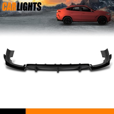 Fits 2020-2024 BMW X6 G06 M Sport 3PCS Rear Diffuser Lip Gloss Black