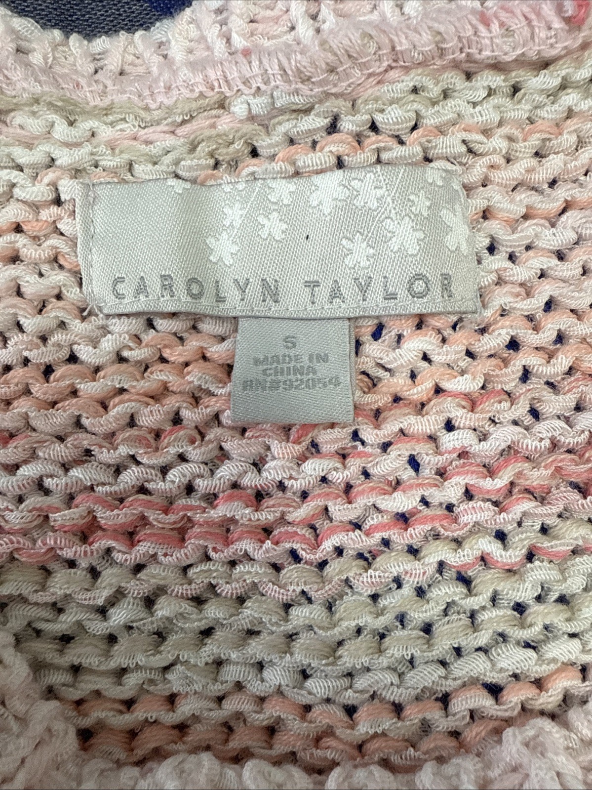 Carolyn Taylor Pink Multicolor Knit Long Sleeve Pullover Sweater Small Cozy image 8