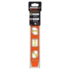 Johnson Level & Tool 1435-0900 Magnetic Glo-View Torpedo Level, 9", Orange