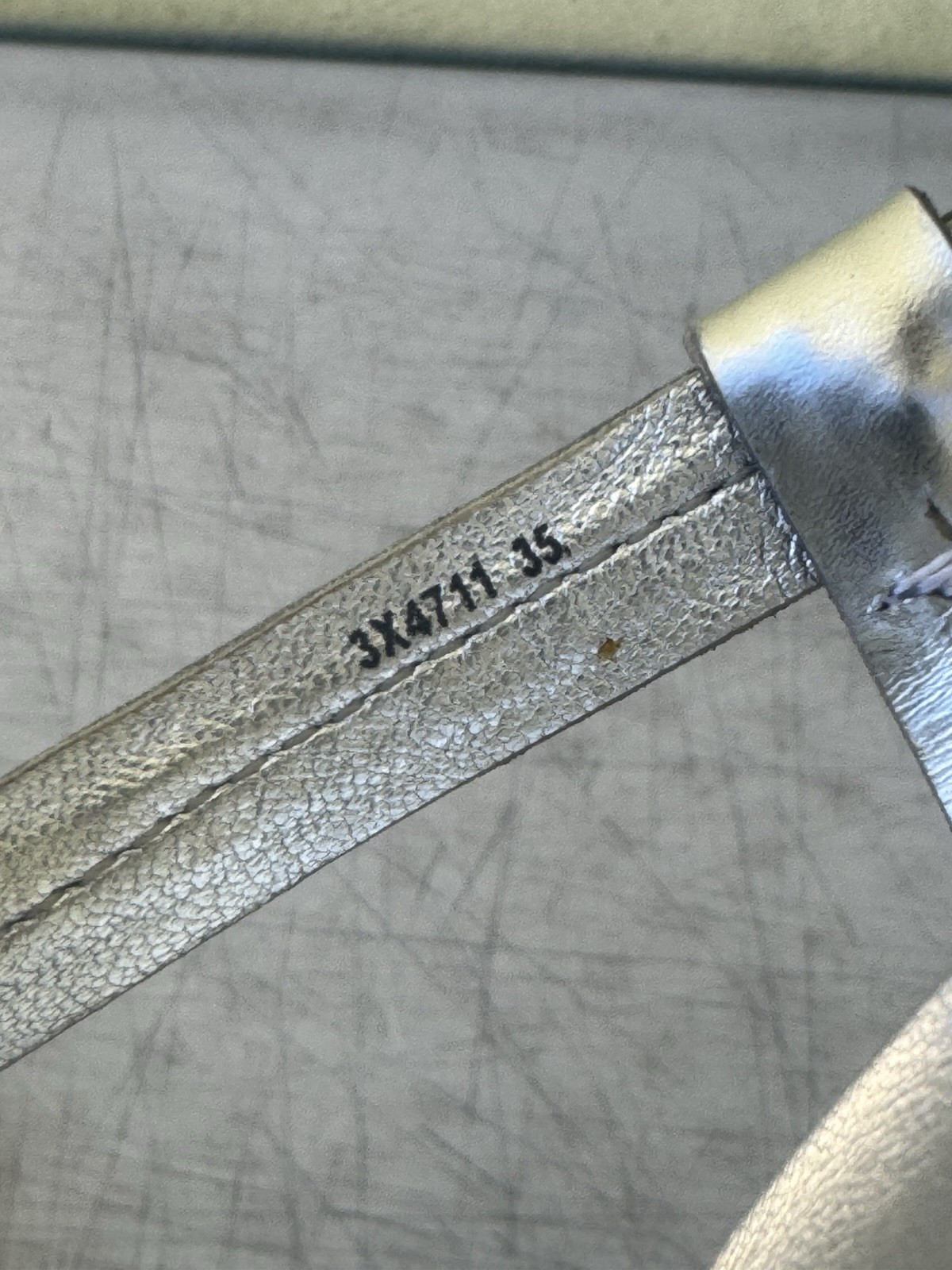 PRADA Platform Sandals Silver Grey Strappy Leather Cork Size 35 Italy Sz 4.5-5 thumbnail 8