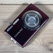 Nikon Coolpix S3000 Plum Digital Camera 2.7" LCD 4x Optical Zoom Compact 12MP