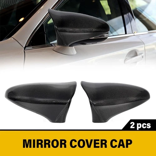 REAL CARBON FIBER M HORN STYLE MIRROR COVER CAP FOR 2014-2020 LEXUS IS200 IS300