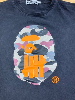 A bathing Ape ABAPE X Undefeated Shirt Kids 2XL Black Streetwear Y2K 12500
