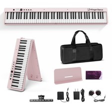 Folding Piano Keyboard 88 Keys, Portable Electric Keyboard with Bluetooth MID...