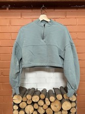Gymshark Light Green Long Sleeve Cropped Half...