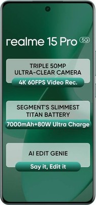 realme 15 Pro 5G (Green 8GB RAM, 128GB) Snapdragon 7 Gen 4 Global