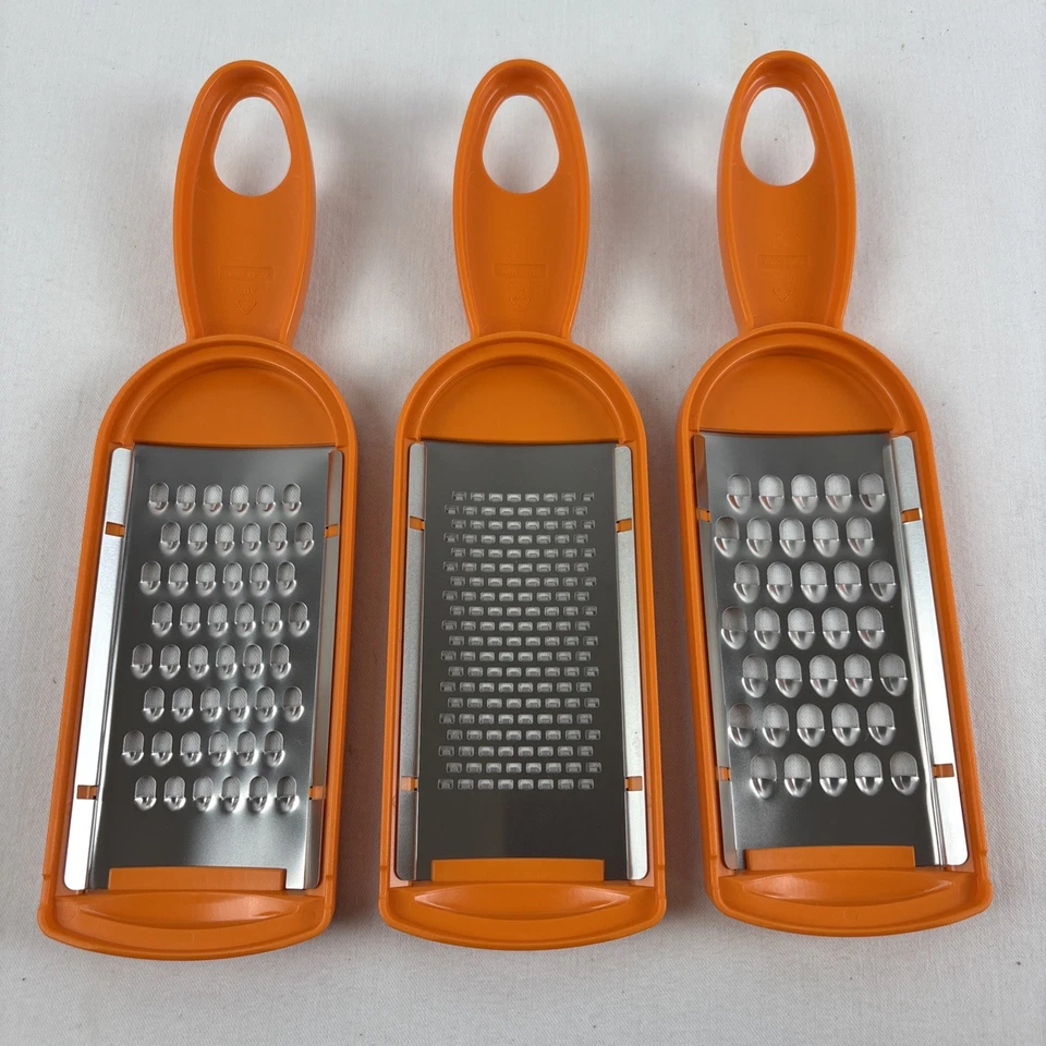 Juego de rallador y pelador suizo compacto Kuhn Rikon naranja NUEVO en caja Foto 3 de 4