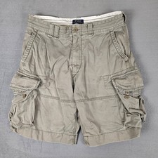 Polo Ralph Lauren Shorts Mens 34 Khaki Cargo Paratrooper Distressed 10" Inseam