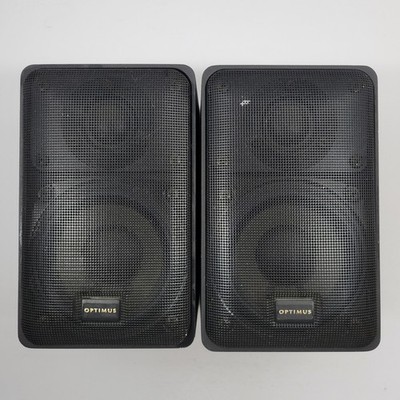 Optimus PRO-X44AV Bookshelf Audio Speakers Pair Die-Cast Metal