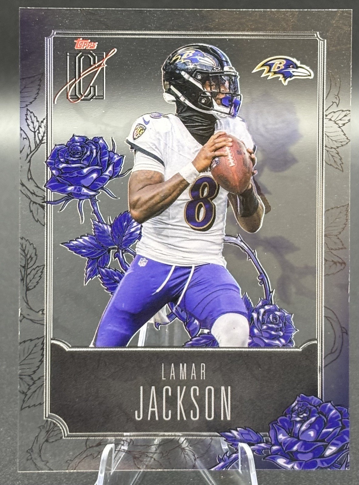 2025 Topps Signature Class - Lamar Jackson Roses Insert #ROSES-4 - Ravens SSP