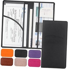 LumiMokki Premium Car Registration  Insurance Card Holder with 01-Black