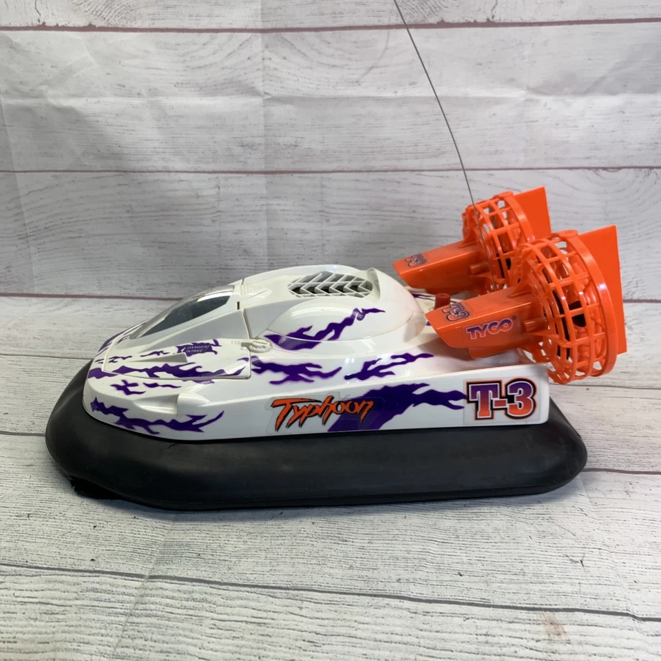 TYCO Typhoon Hovercraft T-3 R/C Vintage White Purple Working *READ DESCRIPTION* - Image 2 of 4