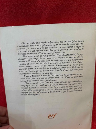 Nouvelle Revue de Psychanalyse, N° 05 - 1972. L’Espace du rêve. 1975. - Picture 3 of 3