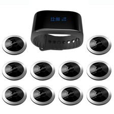 SINGCALL Wireless Calling Pager System, 1 Waterproof Watch and 10 Pagers APE320S