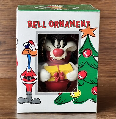 Looney Tunes Sylvester Bell Ornament Bah Humbug Warner Bros Studio Store 1995
