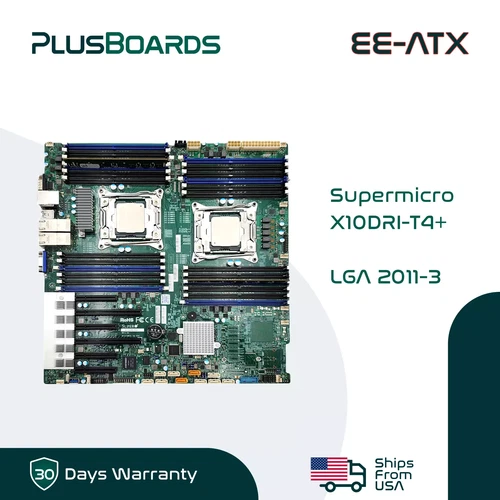 Supermicro X10DRI-T4+ LGA 2011-3 EE-ATX  Server Motherboard 4x 10Gb w/ Test CPU