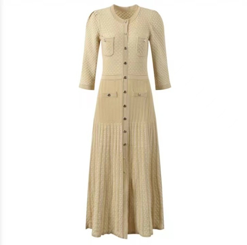 slim fit dress slacks Diane Rhinestone Knit Maxi Dress Gold