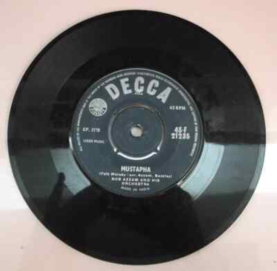 Bob Azzam & His Orch: ''Mustapha'' b/w ''Tintarella Di Luna''. Decca 45-F 21235.1960