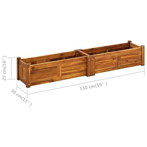 Garden Planter, Acacia Wood - Picture 8 of 8