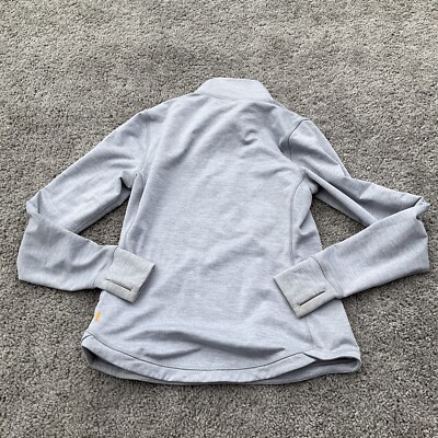 Lucy .Com Quater Zip Athletic Sweater Top Thumb Holes Polyester