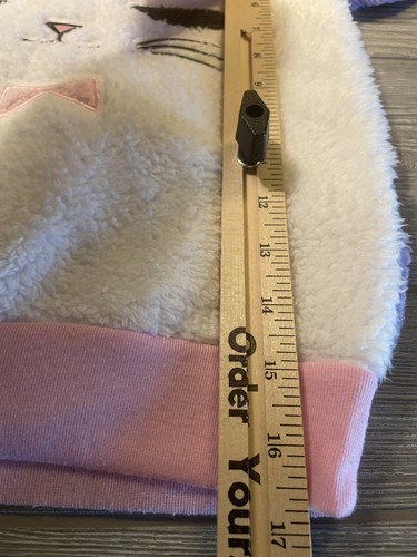 Komar Kids Girls Size XS Purple White Bunny Furry Hoodie - Picture 9 of 9