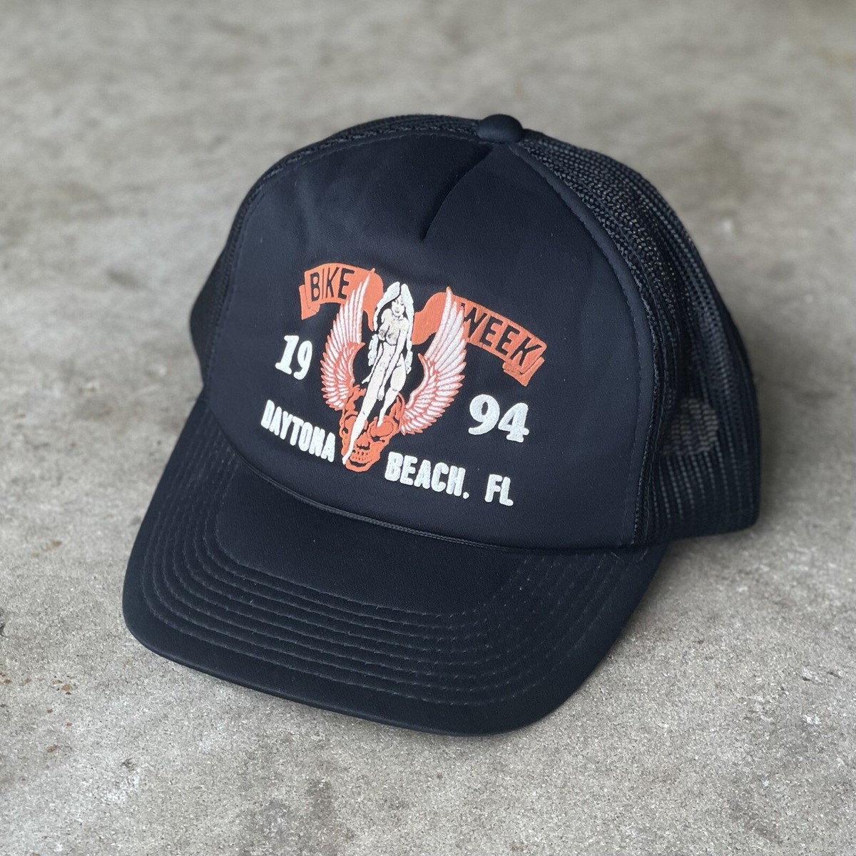 帽子 Attractions Bikers Casquette Rare Vtg 1994 Bike Ride Week Mesh Trucker Hat | eBay