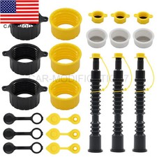 3PK For Old Gas Can Fill Fuel Diesel Water Jug Replacement Spout with Vent Kit