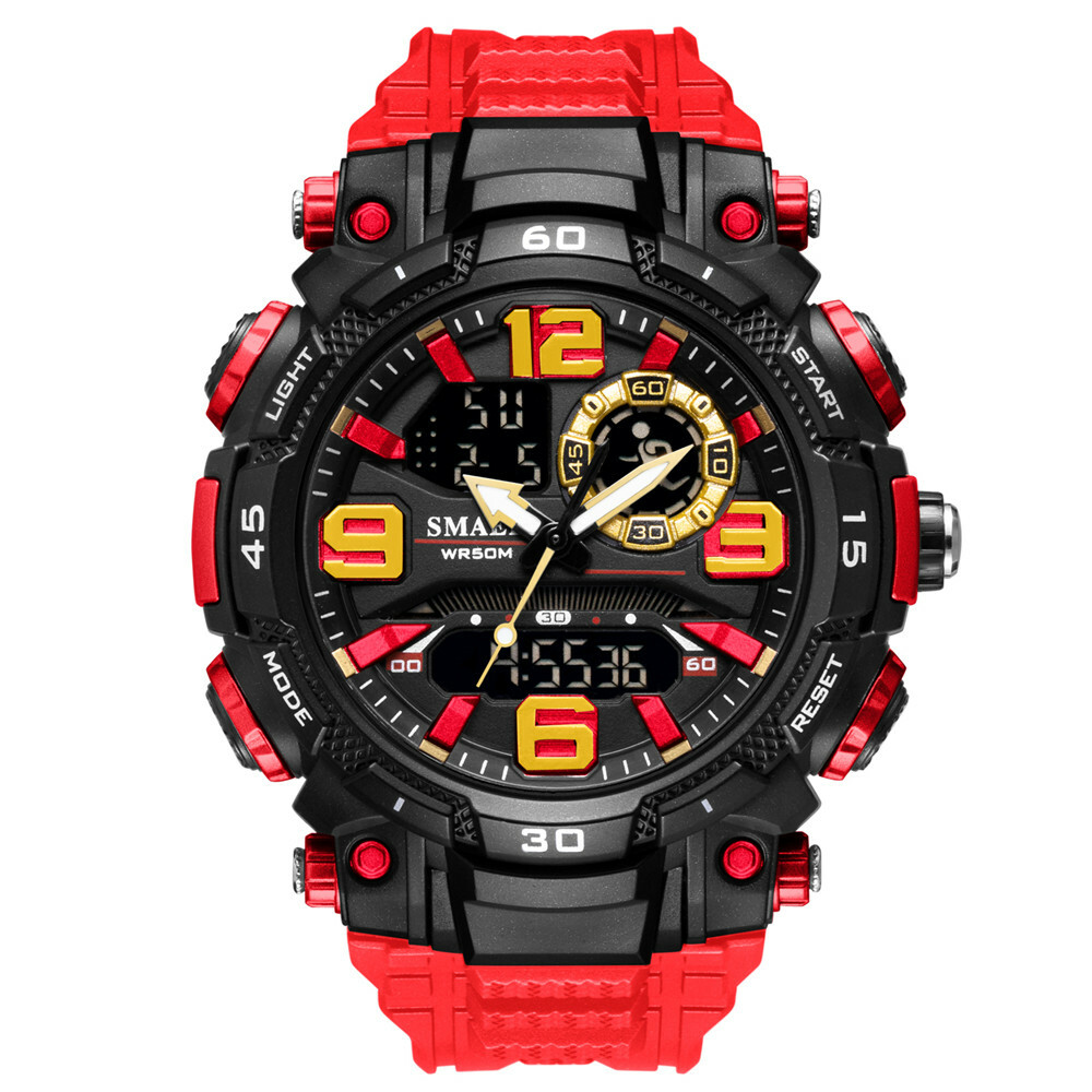 Reloj Digital SMAEL Hombre Deportivo Hombre Impermeable para Relojes Noctilucentes Jóvenes