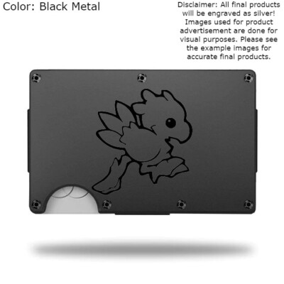 Custom ''FINAL FANTASY BABY CHOCOBO'' Laser Engraved Wallet - Pick A Wallet Color
