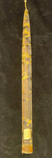 Vintage MCM Lucite Acrylic Taper Candle w Gold Flakes 12&rdquo; Gregorian Copper Co.