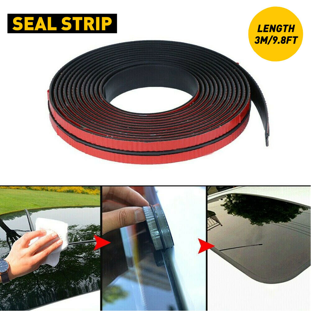 10FT Auto Front Rear Windshield Rubber Seal Trim Moulding Strip