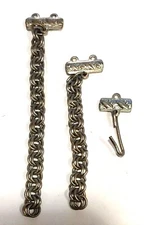 Antique Vintage Silver Rhinestone Trim Design Pieces Parts Designs Pieces #OK450