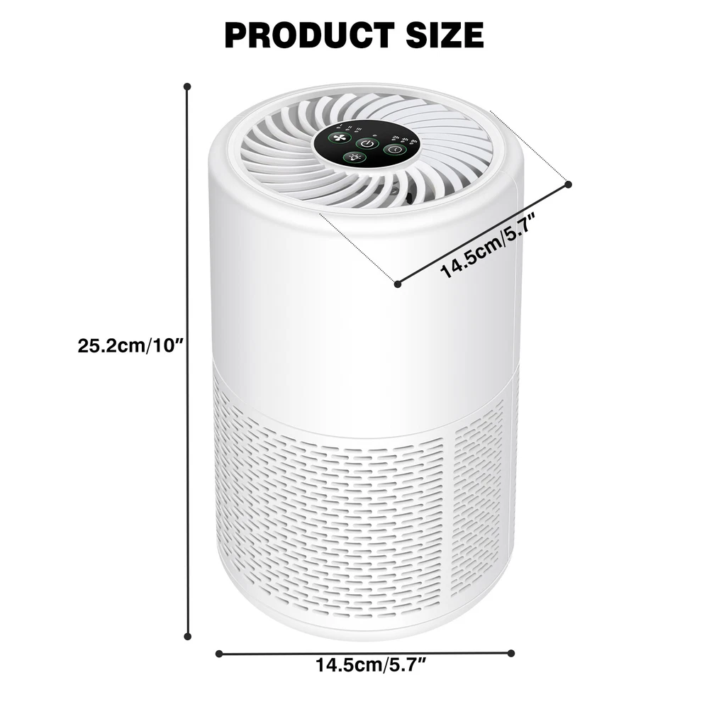 Air Purifier H13 True HEPA Filter for up to 60m² 3in1 filter, Auto & Sleep Mode