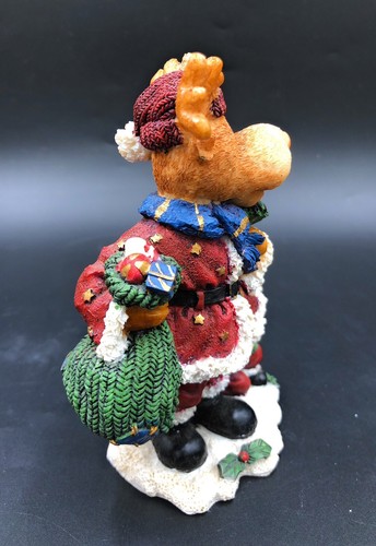 Vintage Christmas Magic Reindeer & Child Traditional Resin Ornament 13cm Boxed - Picture 5 of 5