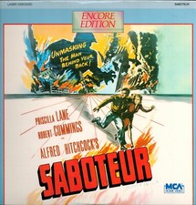 Alfred Hitchcock SABOTEUR Laserdisc Videodisc Priscilla Lane Robert Cummings NEW
