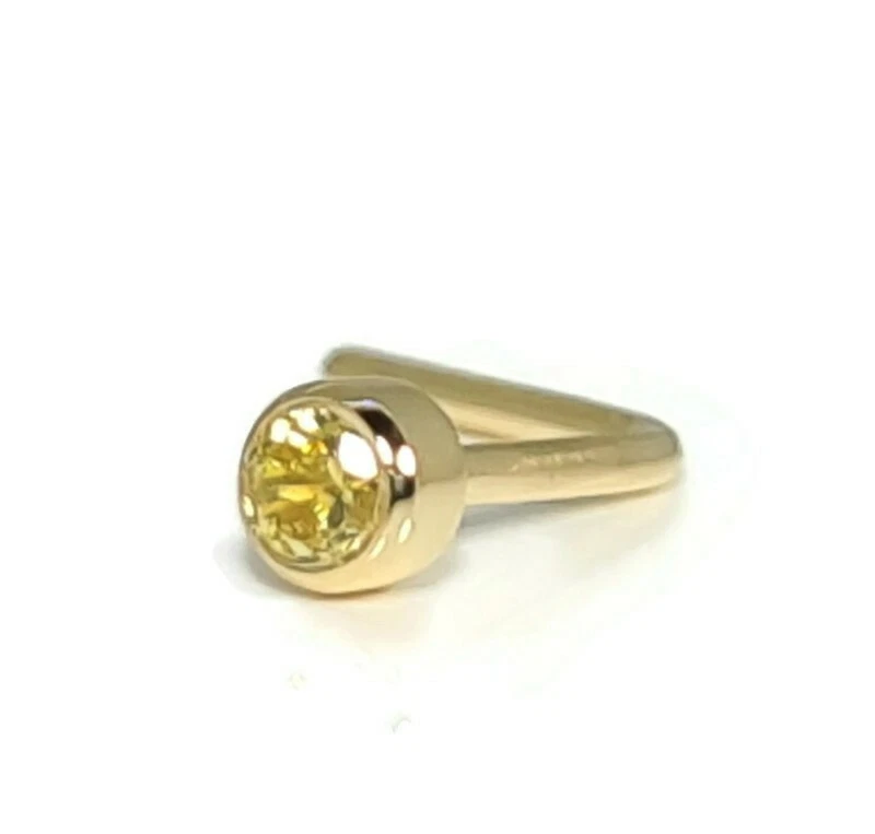 Yellow diamond nose ring deals
