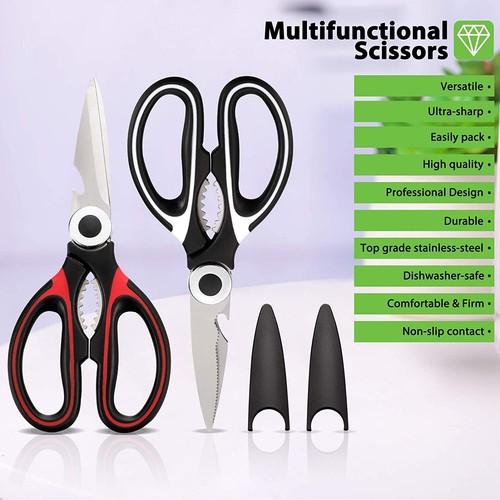 Küchenschere-Set Aus Edelstahl – 2-teilig, Scharf & Robust Für Fleisch, Gemüse & Mehr